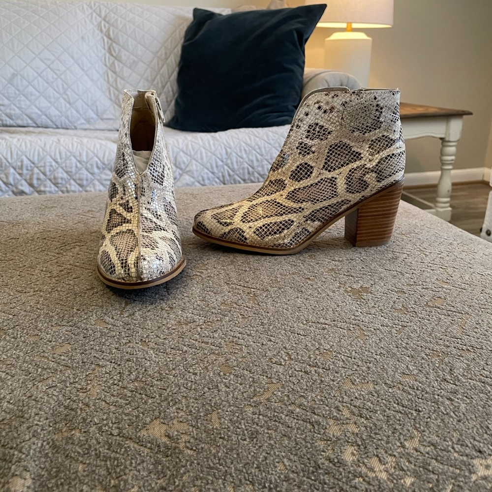 DIBA True Snake Print Ankle Bootie   NEW